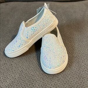 Cat & Jack Glittery White Kids Sneakers